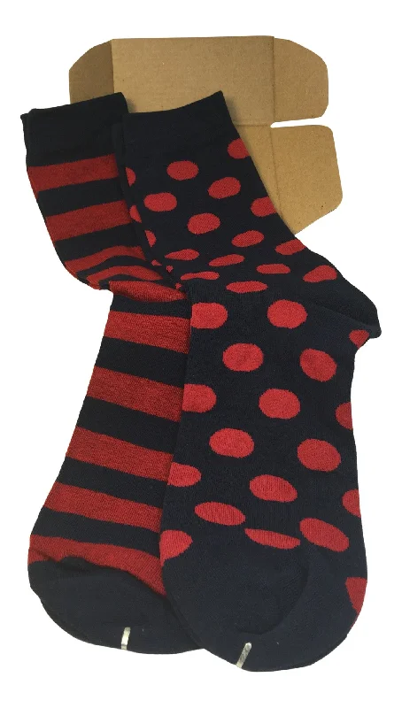 Modern polka socks-2 Pair Mens Funky Fun Colorful Socks-Hipster Power Socks-Premium Cotton Socks