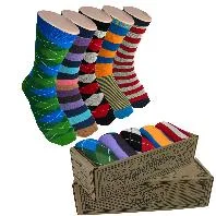 Handmade thermal socks-5 Pair Mens Funky Fun Colorful Socks-Hipster Power Socks-Premium Cotton Socks