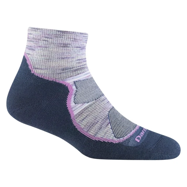 Sporty moisture-wick socks-Women's Light Hiker 1/4 Lightweight with Cushion