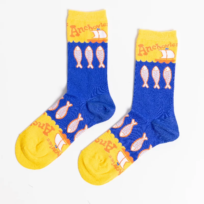 Soft athletic crew-Anchovies Crew Socks - Small