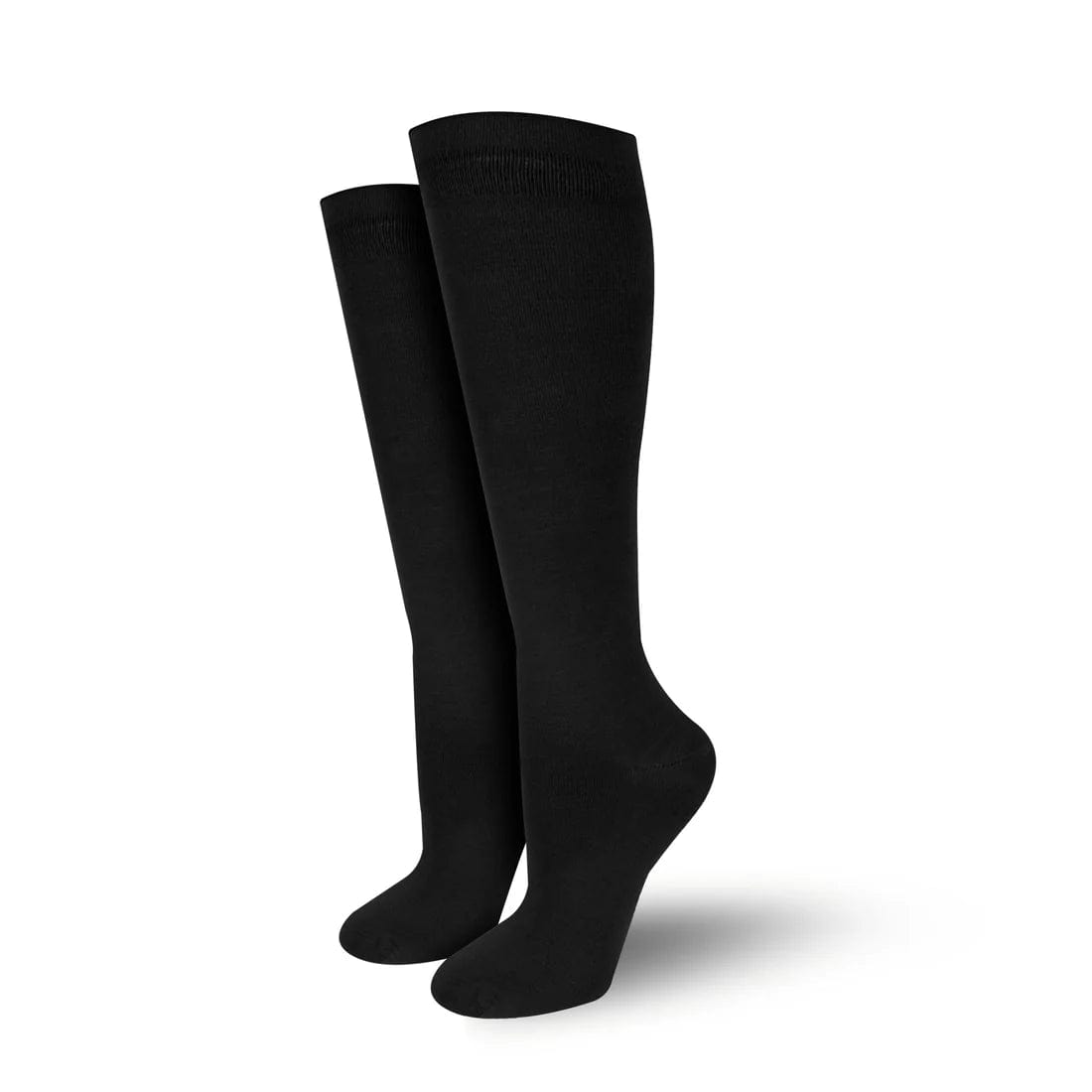 Breathable knit socks-Bambukas Womens Chic Black Knee-High Boot Socks