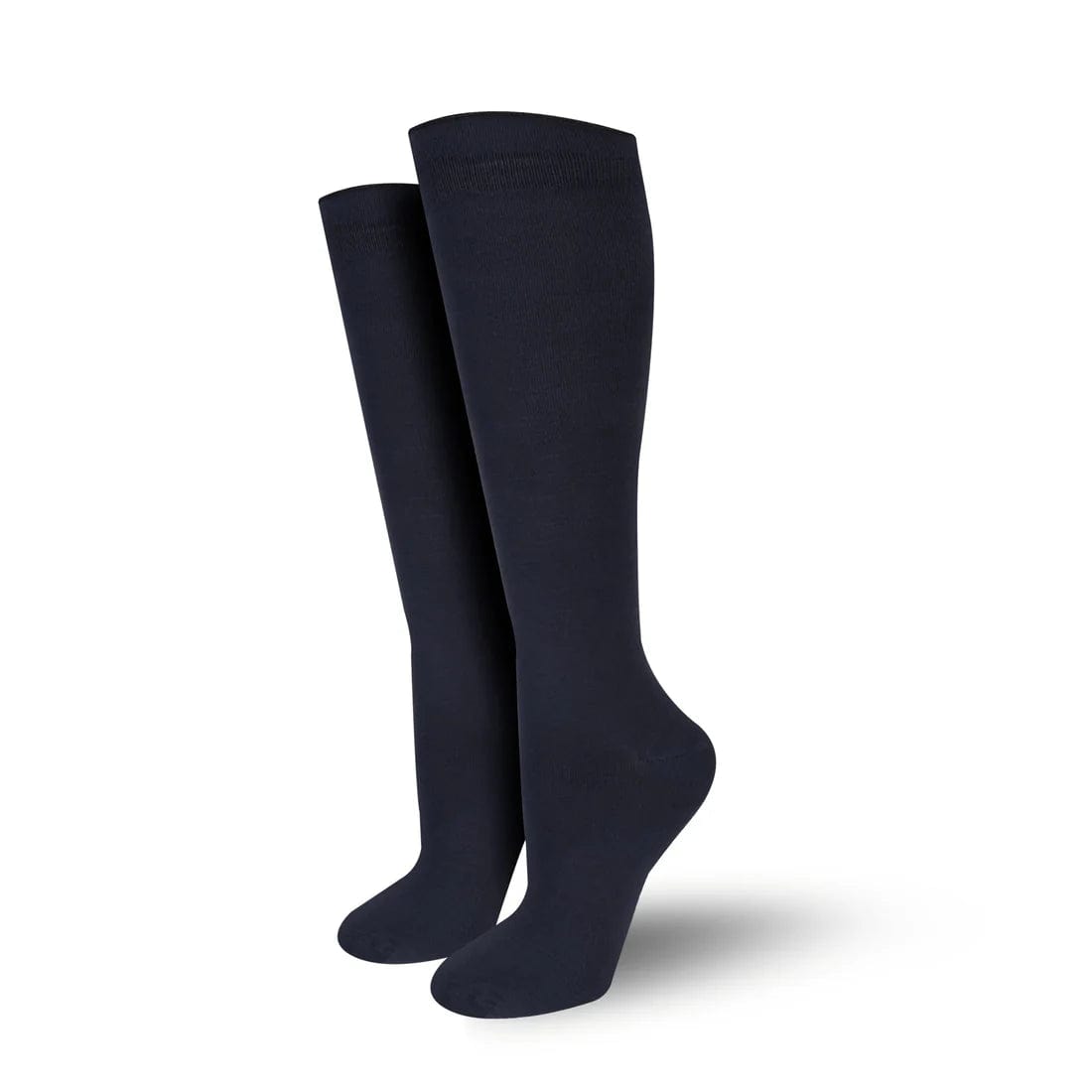 Adorable bunny socks-Bambukas Womens Navy Blue Elegance Knee-High Boot Socks