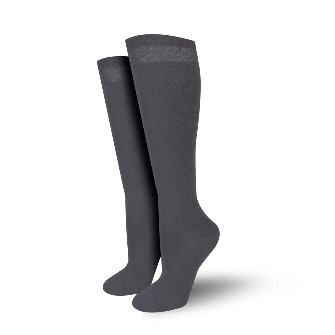 Durable wool crew-Bambukas Womens Stormy Gray Knee-High Boot Socks