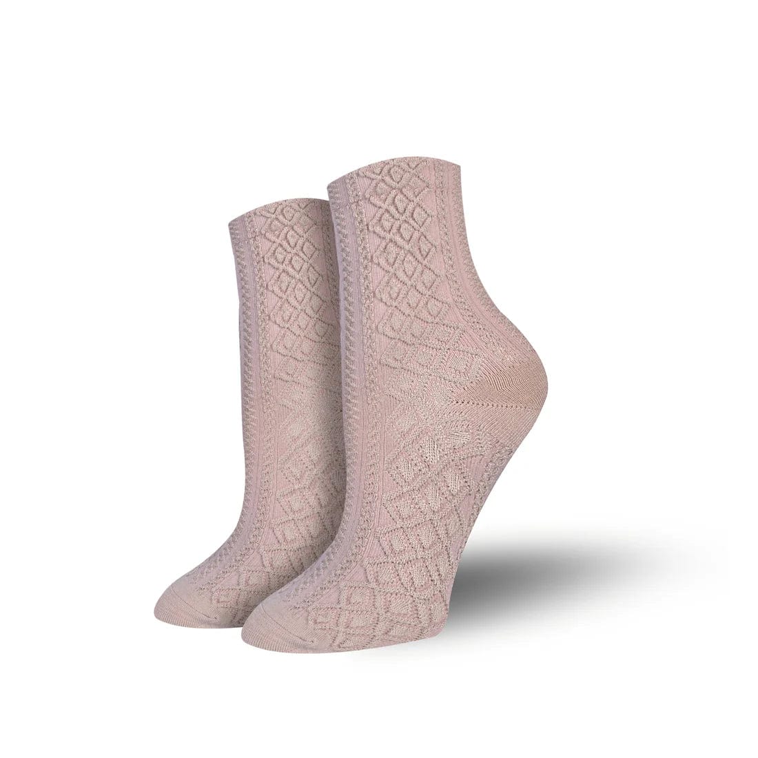 Soft merino crew-Bambukas Womens Bamboo Blush Textured Socks