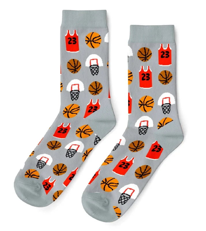 Premium linen socks-Basketball Crew Socks - Large