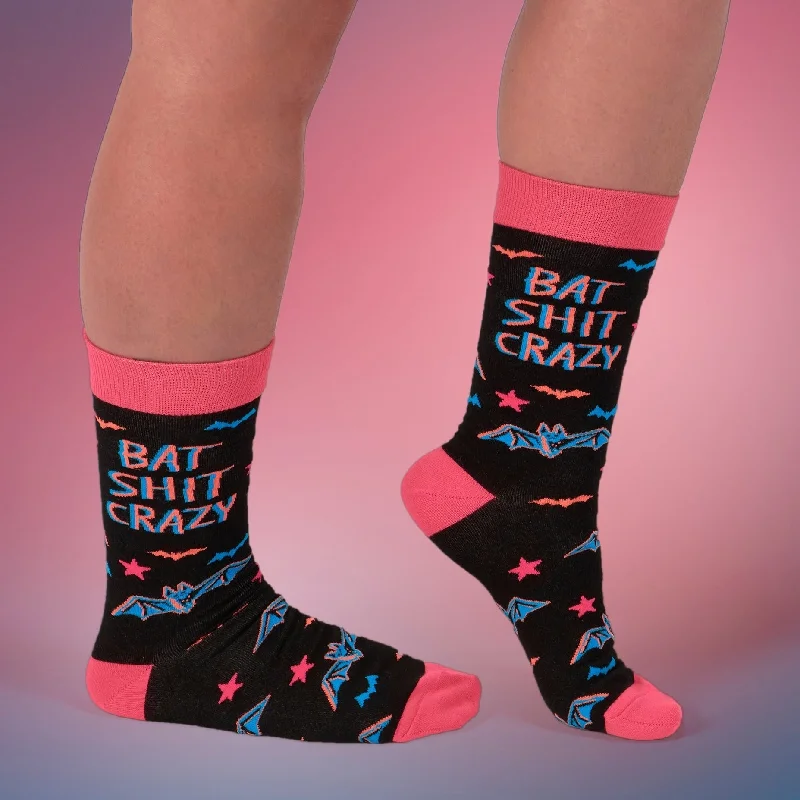 Plush cotton socks-Bat Crazy Socks | Women's Colorful  Halloween-Themed Self-Expression Socks