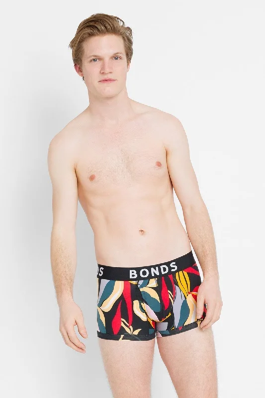 Bold floral socks-Bonds Mens Fit Print Trunk - California Leaves