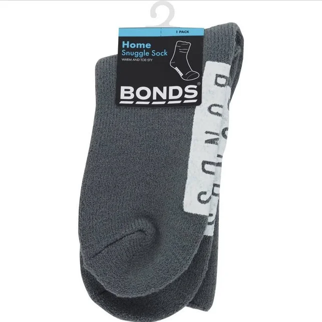 Athletic white socks-Bonds Womens Home Snuggle Crew 1 Pack - Rock Star