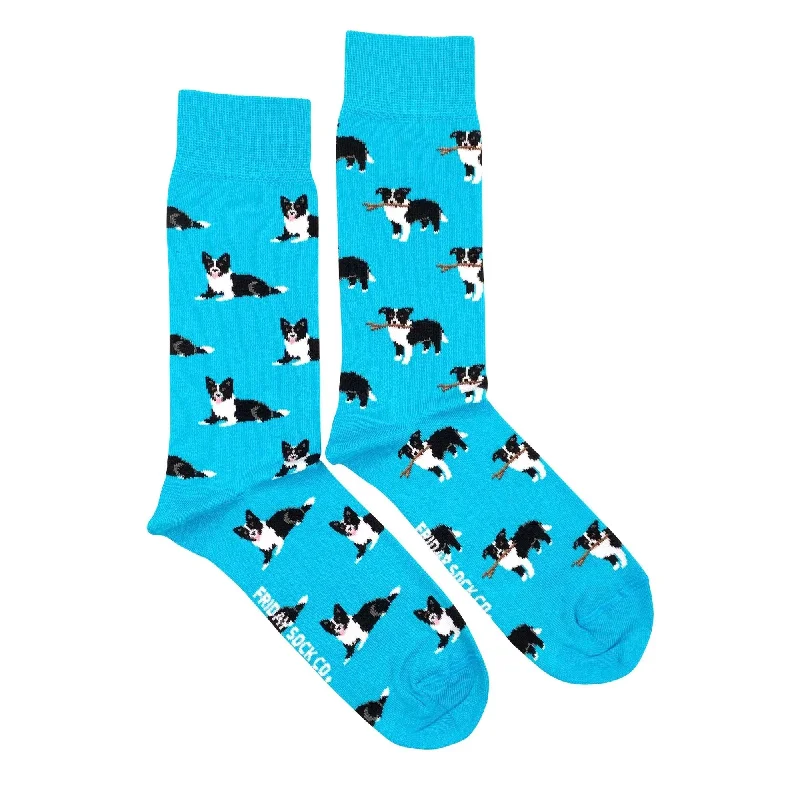 Performance cozy socks-Border Collie Mismatched Socks M