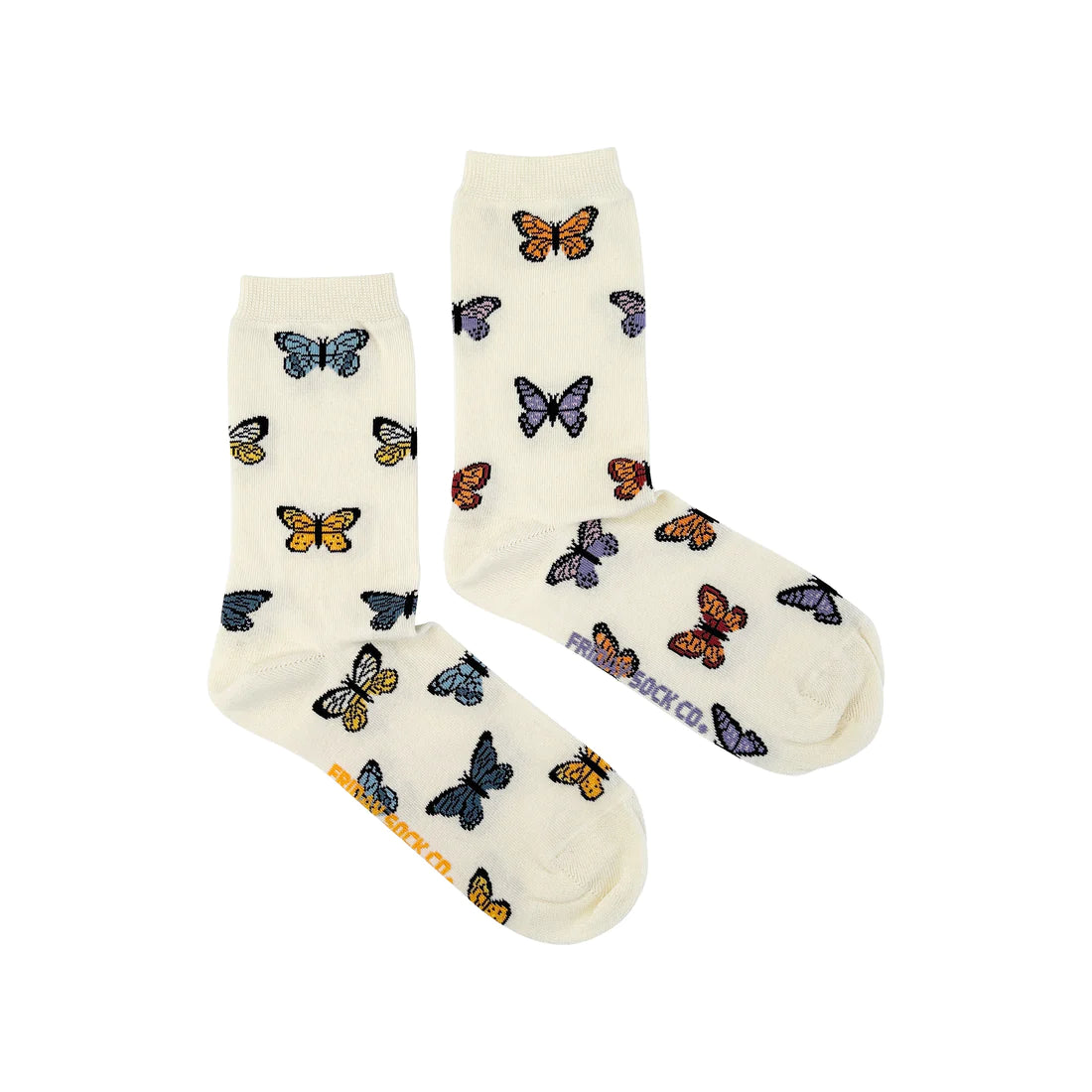 Handmade cozy socks-Butterfly Mismatched Socks