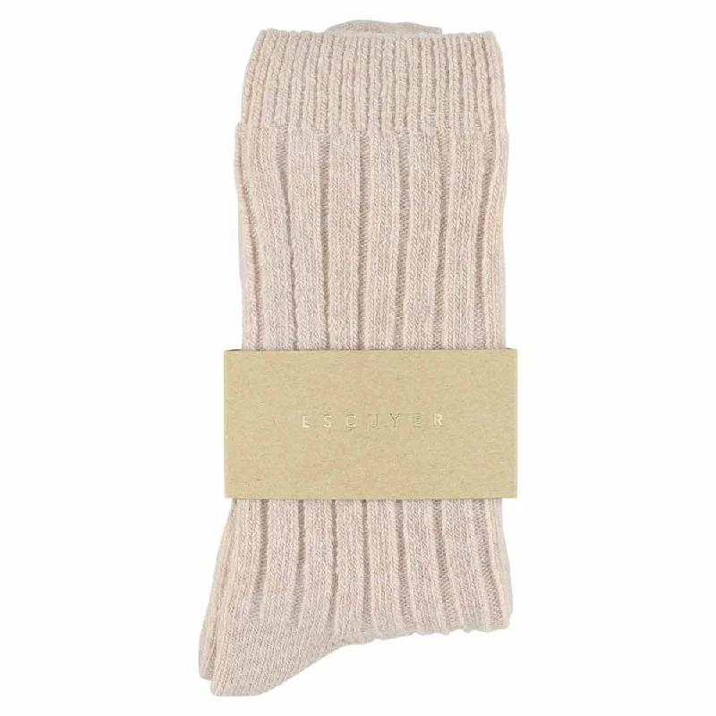 Modern animal socks-Cashmere Crew Socks Women - Pink