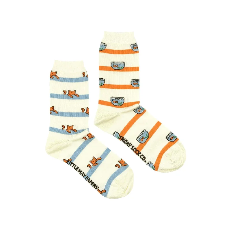 Thin holiday socks-Cat & Fishbowl Socks