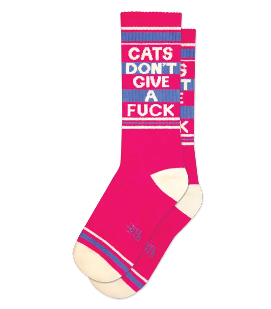 Compression cozy socks-Cats Don't Give a F*** Socks from Gumball Poodle