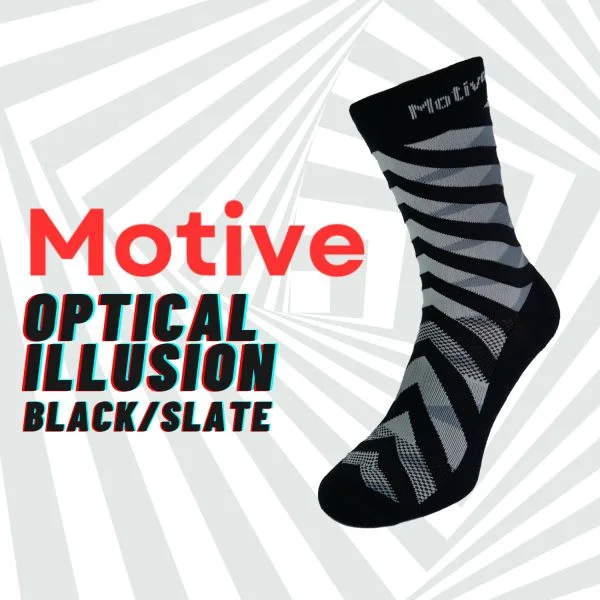 Fuzzy bedtime socks-Motive Sock Sport Performance Illusion Crew - Black/Slate