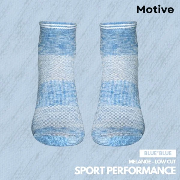 Casual thick socks-Motive Sock Sport Performance Melange Low Cut - Blue/Blue