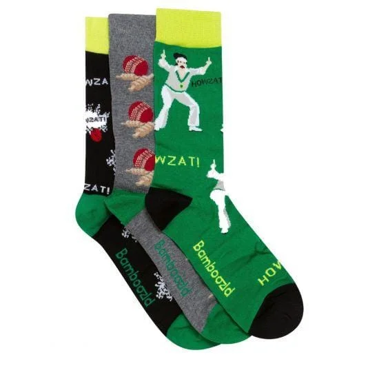 Sporty fuzzy socks-Cricket 3 pair Socks Gift Box