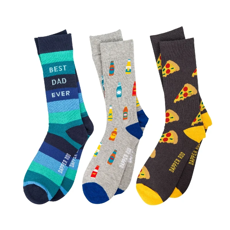 Plush holiday crew-Dad Pizza & Beer Socks Gift Sets