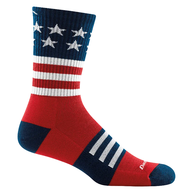 Minimalist holiday socks-Darn Tough Mens Captain Stripe Micro Crew Lightweight Hiking Socks