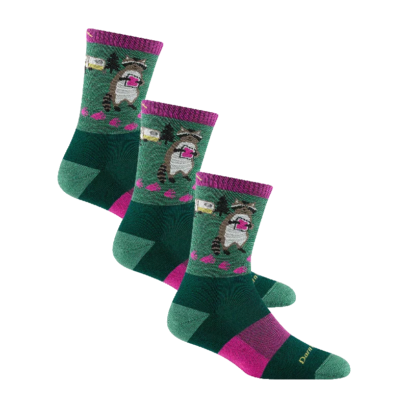 Warm athletic socks-Darn Tough Womens Critter Club Micro Crew Lightweight Hiking 3-Pack Socks