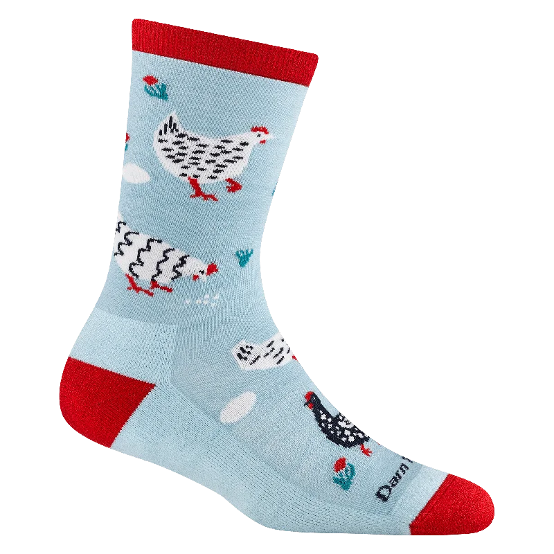 Breathable cozy socks-Darn Tough Womens Mother Clucker Crew Lightweight Lifestyle Socks