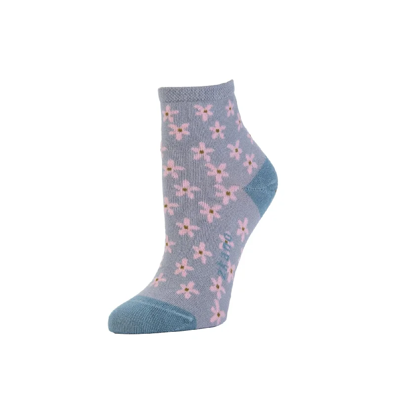 Anti-slip knit socks-Ditsy Floral Anklet in Heather from Zkano