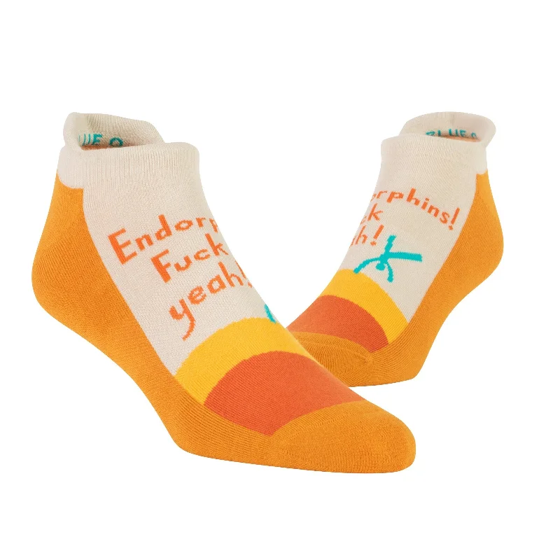 Bold animal socks-Endorphins Fuck Yeah Unisex Sneaker Socks [2 Size Options] | BlueQ at GetBullish