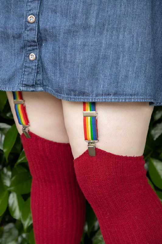 Athletic thermal socks-Extra Long Rainbow Double Grip Clips