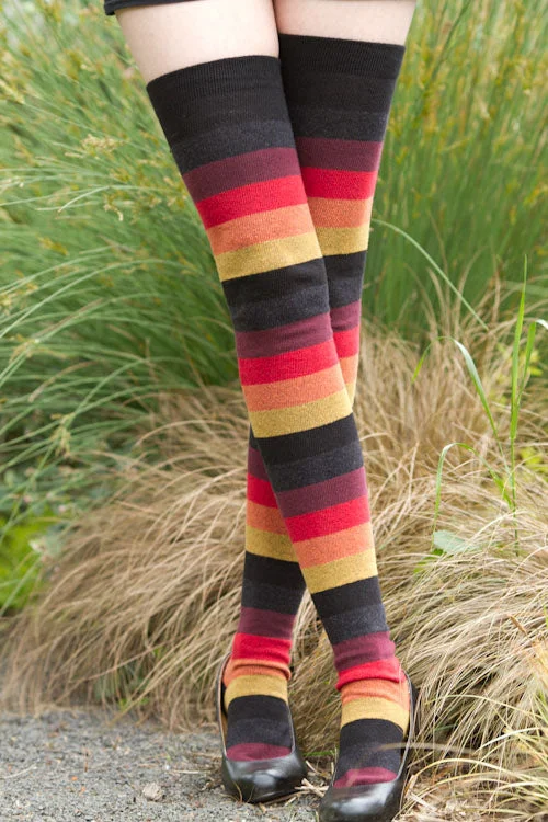 Thermal striped socks-Longer Elemental Stripe Extraordinary Socks