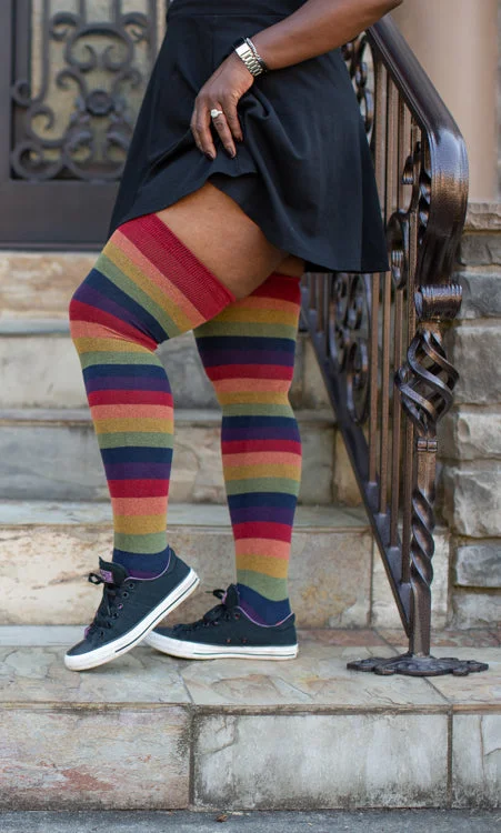 Warm knit crew-Longer Harvest Rainbow Extraordinary Socks