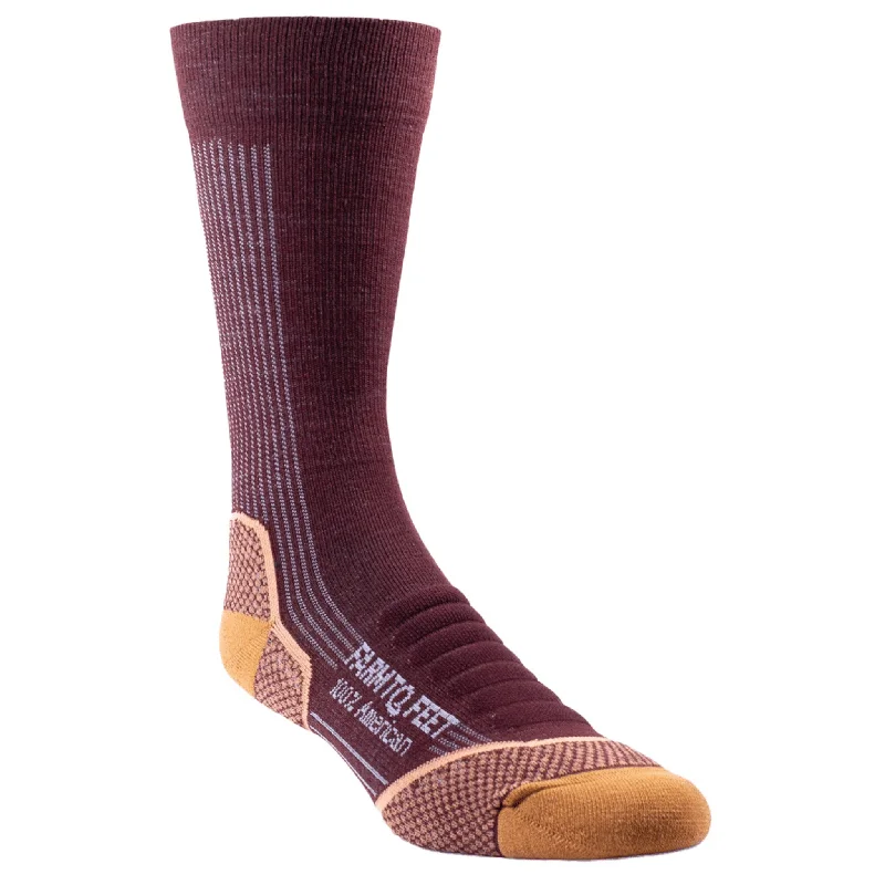 Thin running socks-Farm to Feet Mens Damascus Light Cushion Crew Hiking Socks