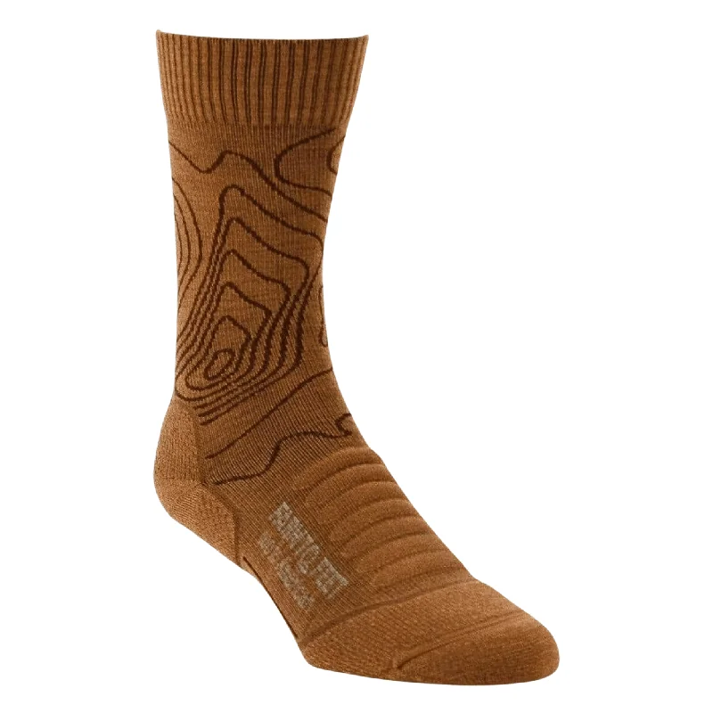 Thin yoga socks-Farm to Feet Womens Elkin Valley Topography Crew Socks