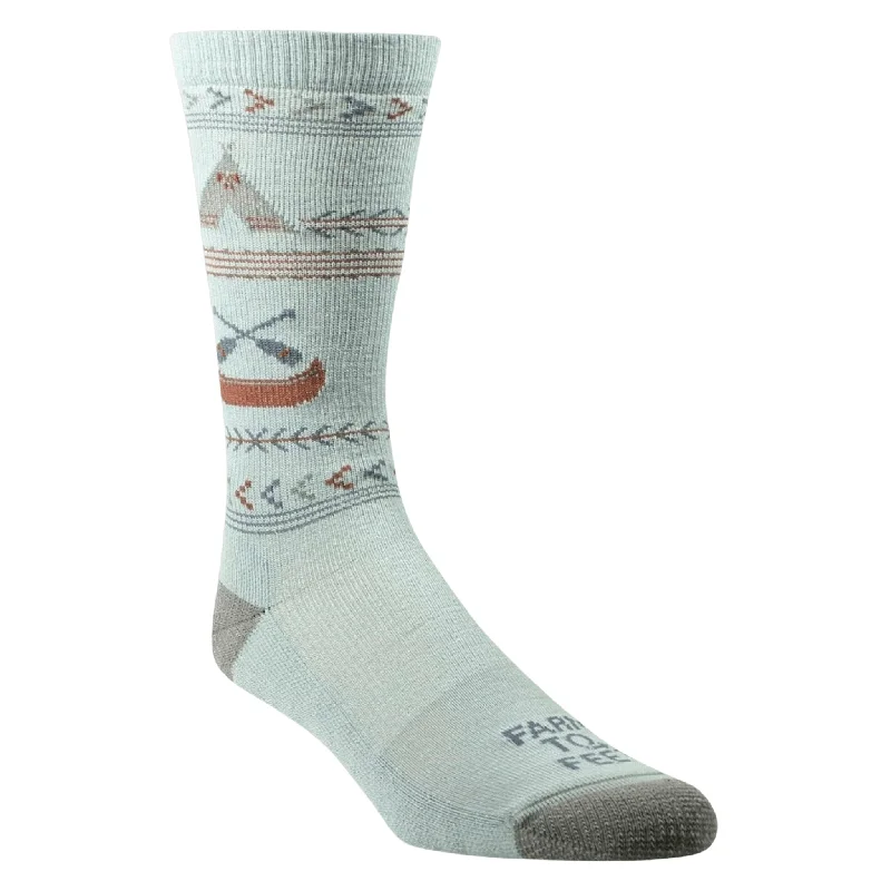 Organic knit socks-Farm to Feet Womens Franklin Camp Crew Socks