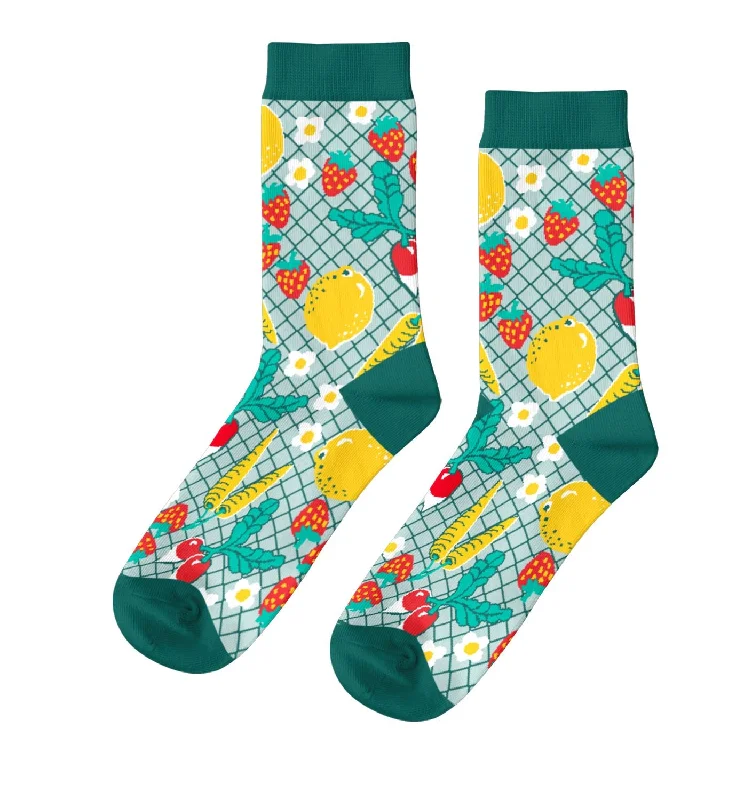 Cushioned bamboo socks-Farmers' Market Crew Socks - Small