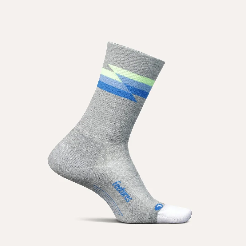 Athletic white socks-Feetures Elite Light Cushion Mini Crew Socks