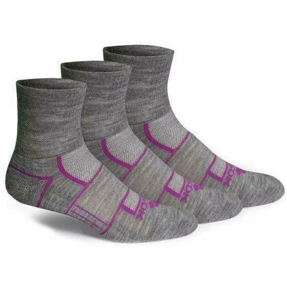 Durable hiking crew-Fitsok ISW Isowool Quarter 3-Pack Socks