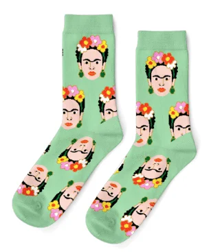 Grip fitness socks-Frida Crew Socks - Small