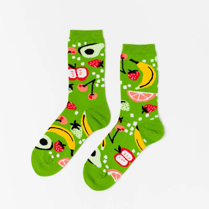 Compression gym socks-Fruits Crew Socks - Small