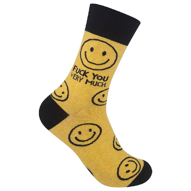 Athletic thermal socks-Fuck You Very Much Socks | Smiley Icon Funny Socks