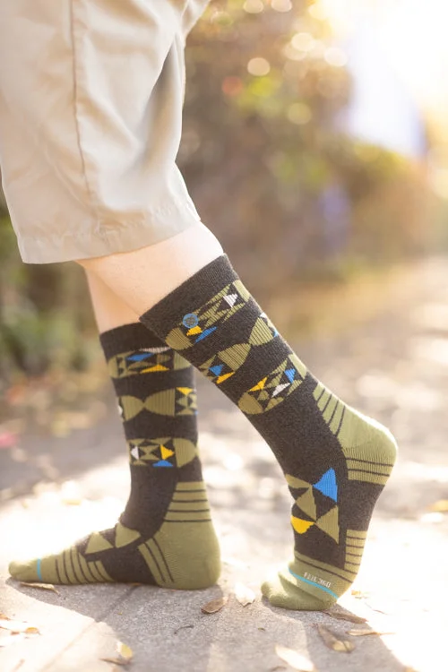 Performance striped socks-Geodes Wool Crew