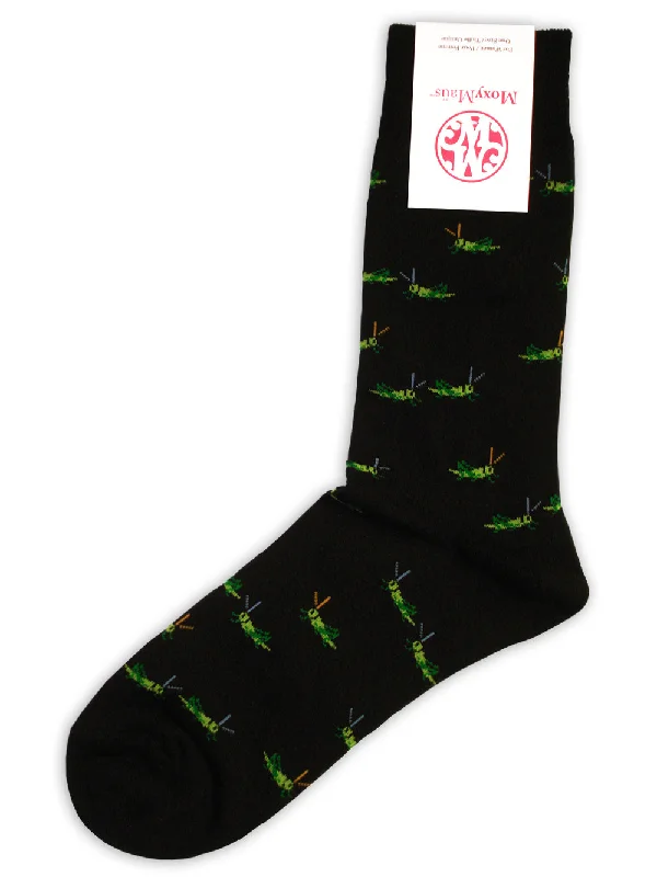 Modern funky socks-Grasshoppers (Black)