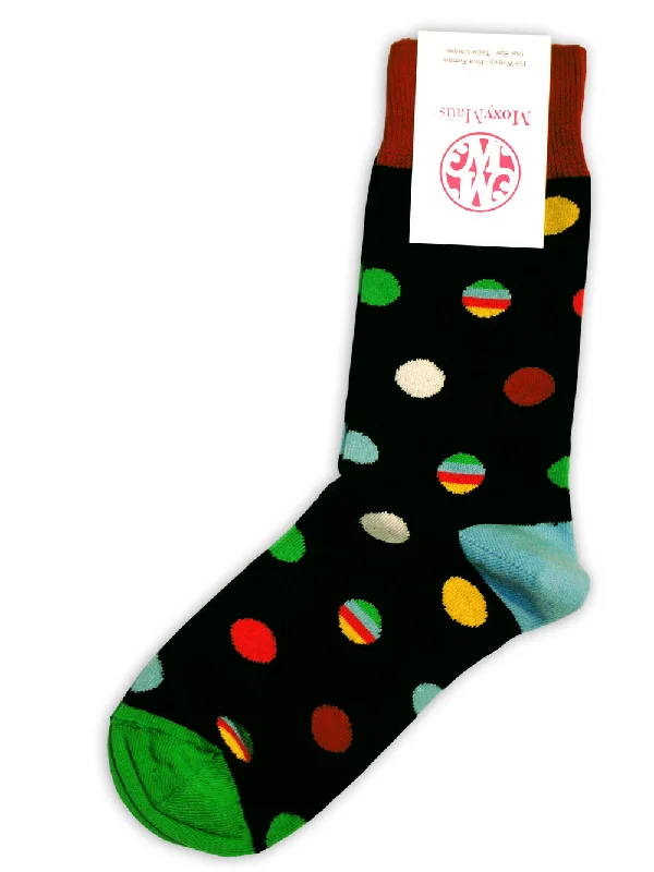 Quirky geometric socks-Hokus Pokus (Black)