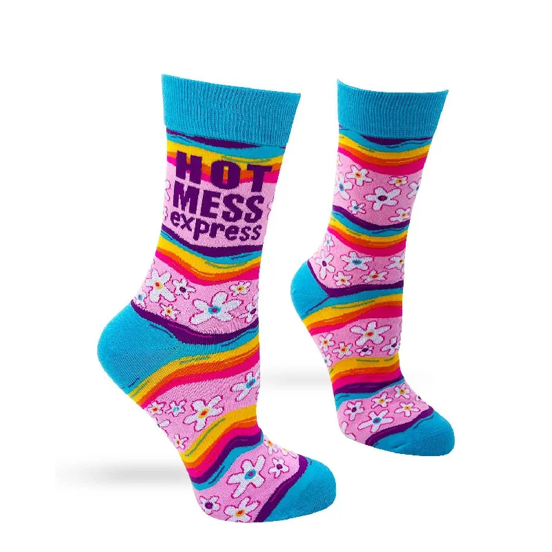 Cozy bamboo crew-Hot Mess Express Women's Crew Socks