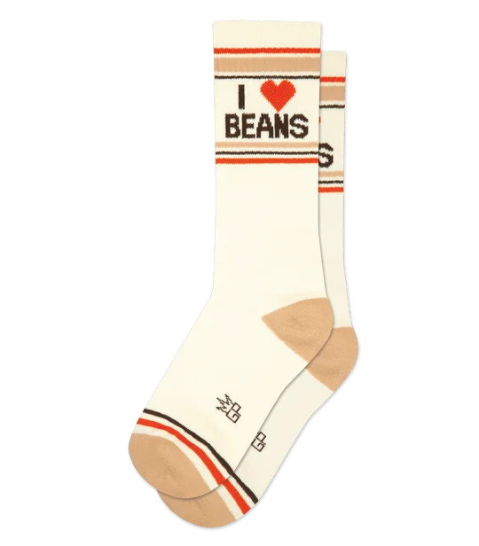 Modern athletic socks-I Love Beans Socks from Gumball Poodle