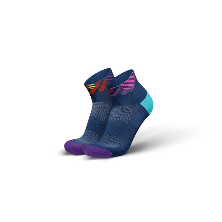 Grip bamboo socks-INCYLENCE Running Globes Short Socks - Purple Red