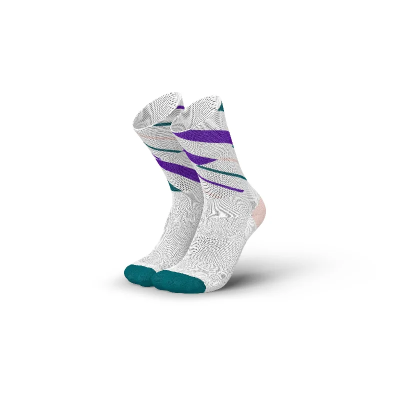 Vintage running socks-INCYLENCE ULTRALIGHT SOCKS - ANGLES PURPLE PETROL