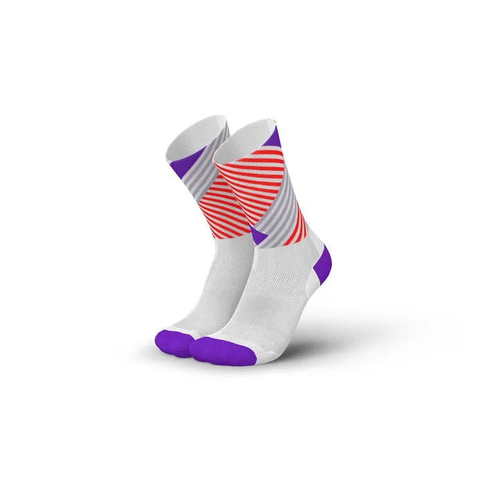 Breathable holiday socks-INCYLENCE Ultralight Overlays Socks - Purple Inferno