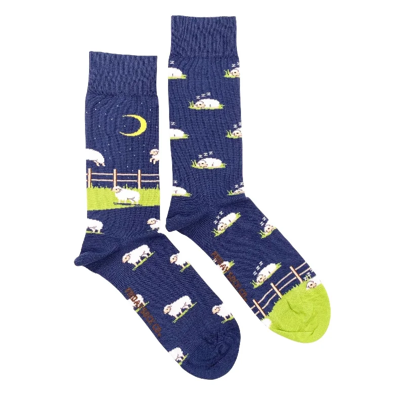 Cute floral socks-Jumping Sheep Mismatched Socks M