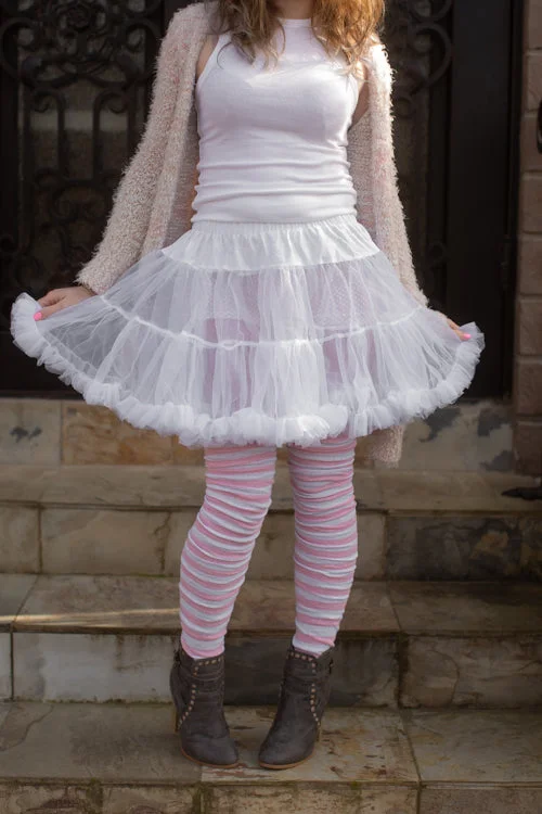 Handmade cozy crew-Layered Tulle Petticoat