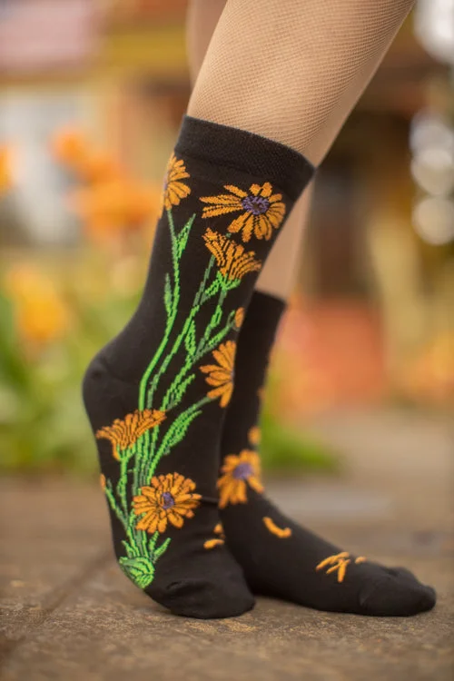 Bold striped socks-Marigold Crew