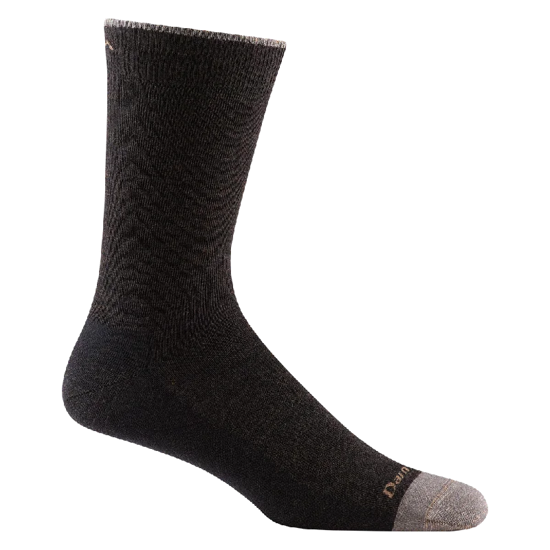 Durable cycling socks-Men's Solid Crew Lightweight Lifestyle Sock